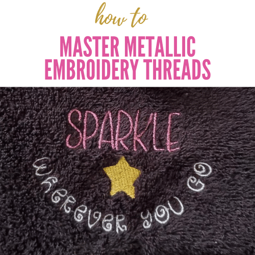 how to embroider with metallic threads