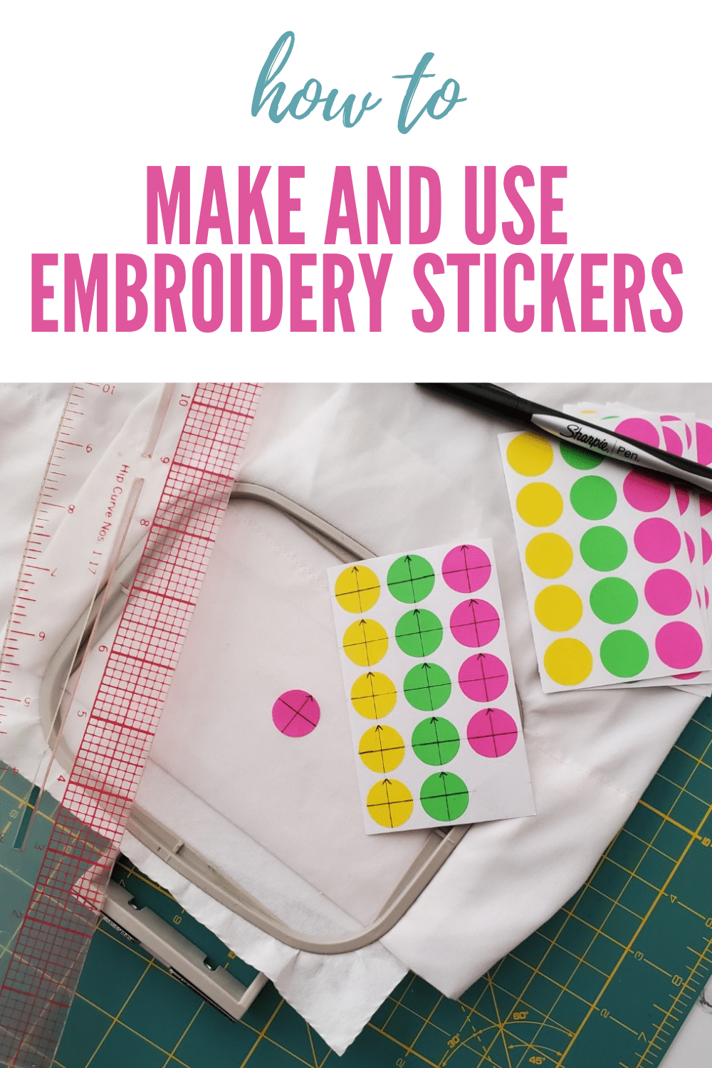 Make and use embroidery stickers