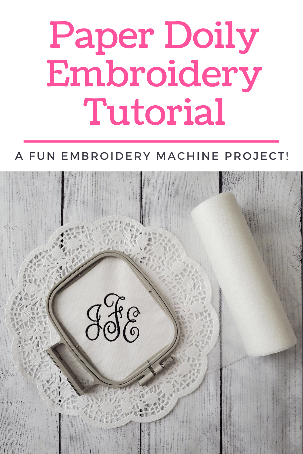 how to embroider a paper doily