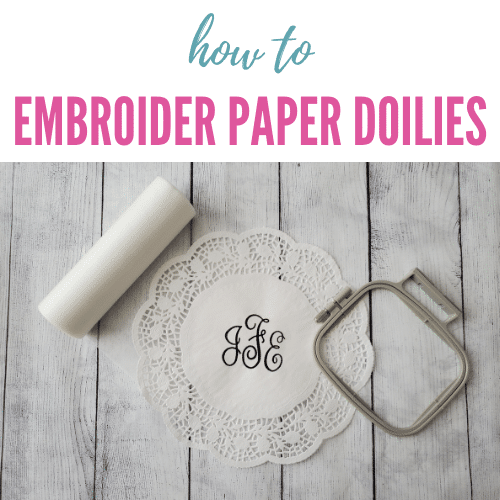 logo embroider paper doilies