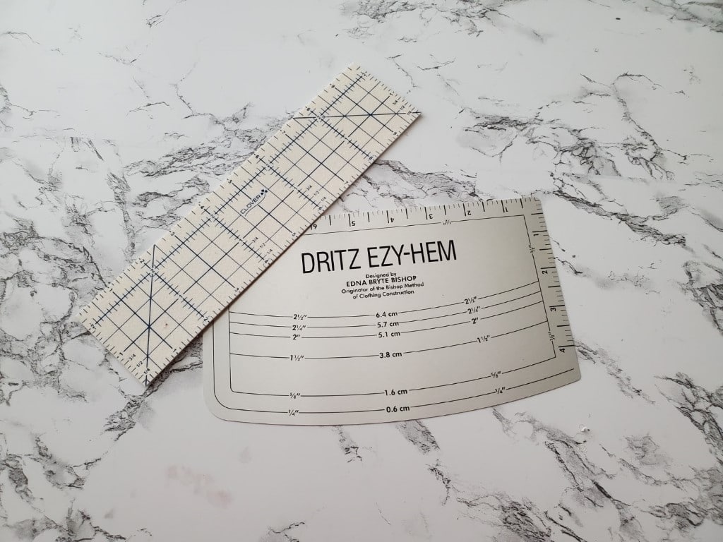 hot ruler and Dritz EZ-Hem