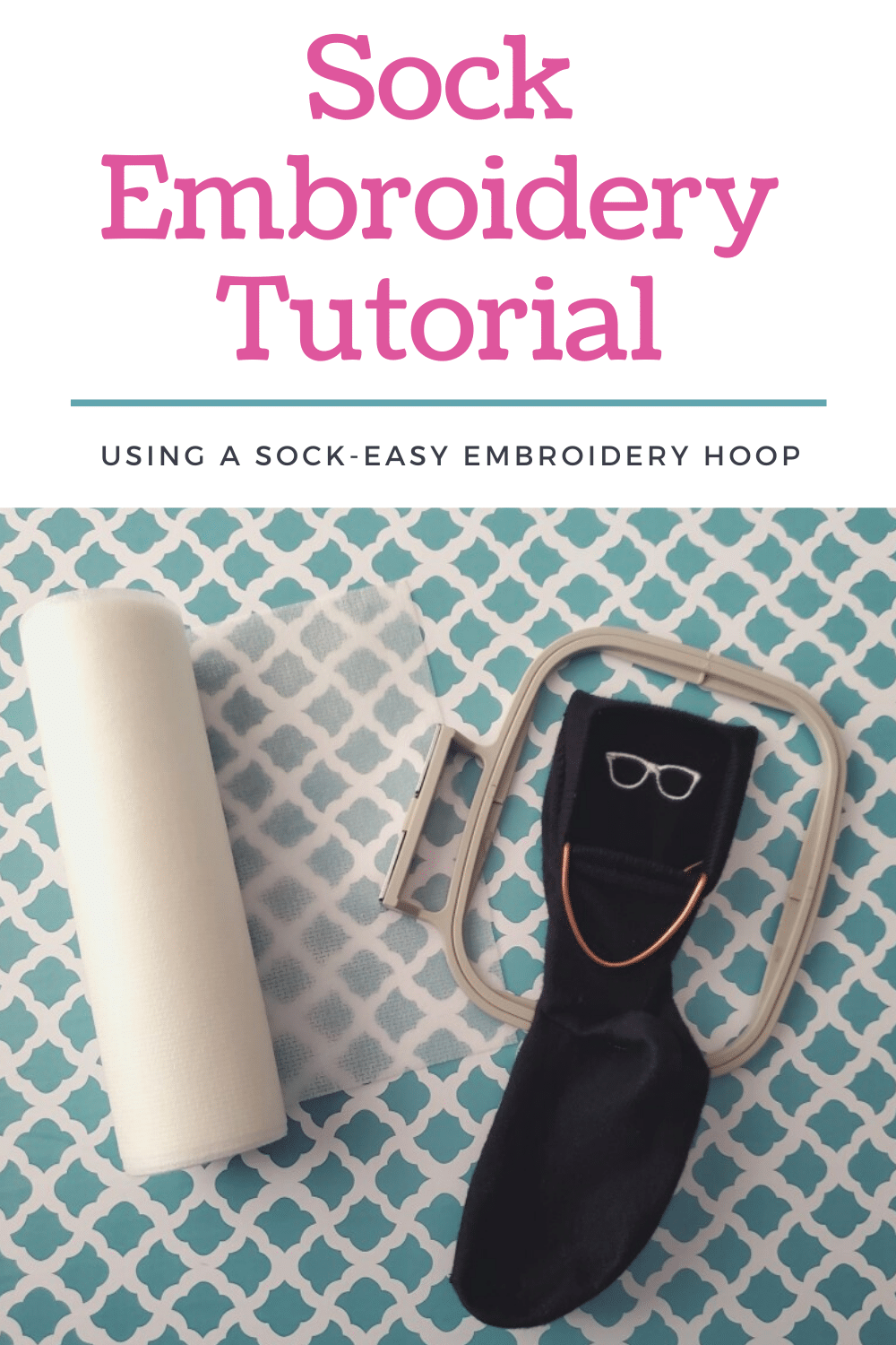 DIY embroidered socks tutorial