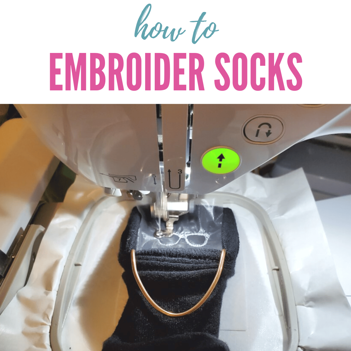 how to embroider socks with a sock-easy