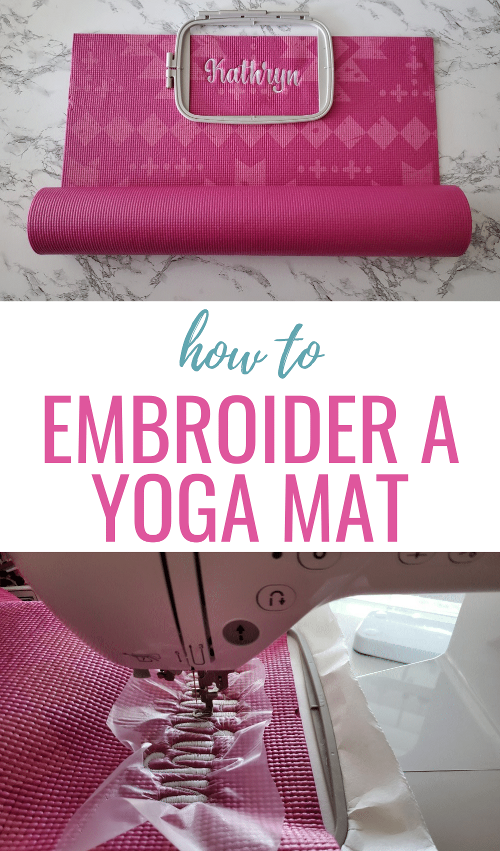 how to embroider a yoga mat