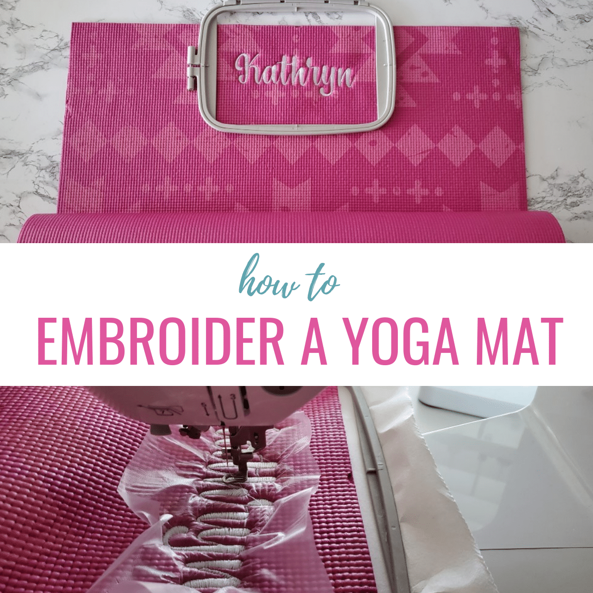 embroidered yoga mat