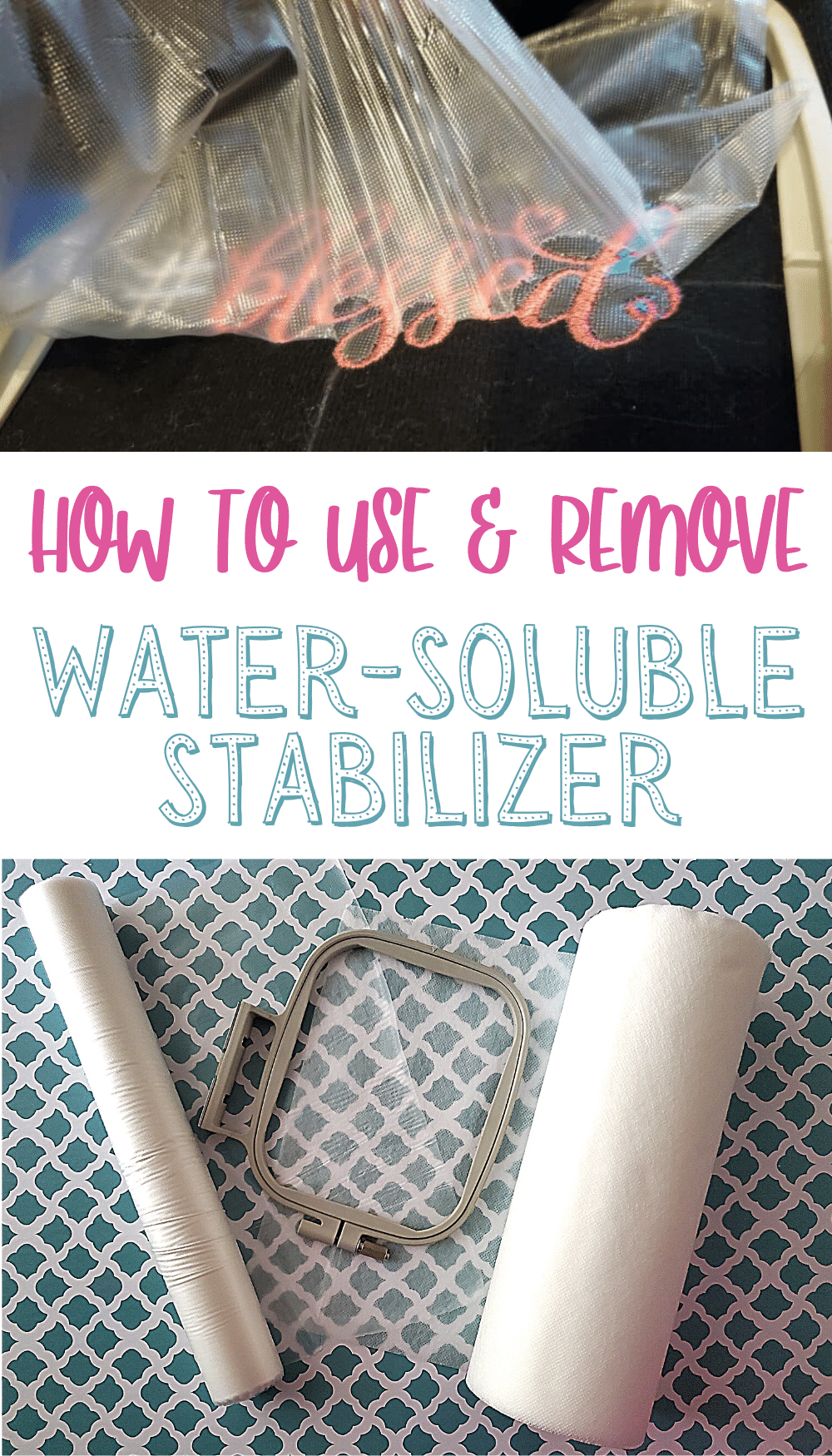 how to use and remove water-soluble stabilizer