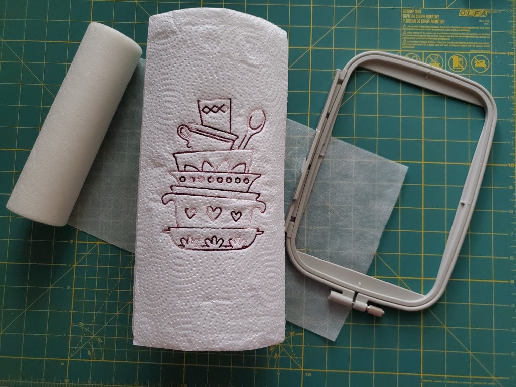 embroidered paper towel rolls