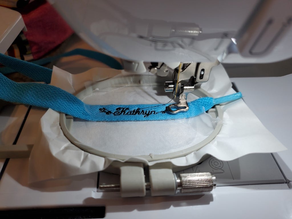 embroider the shoelace!