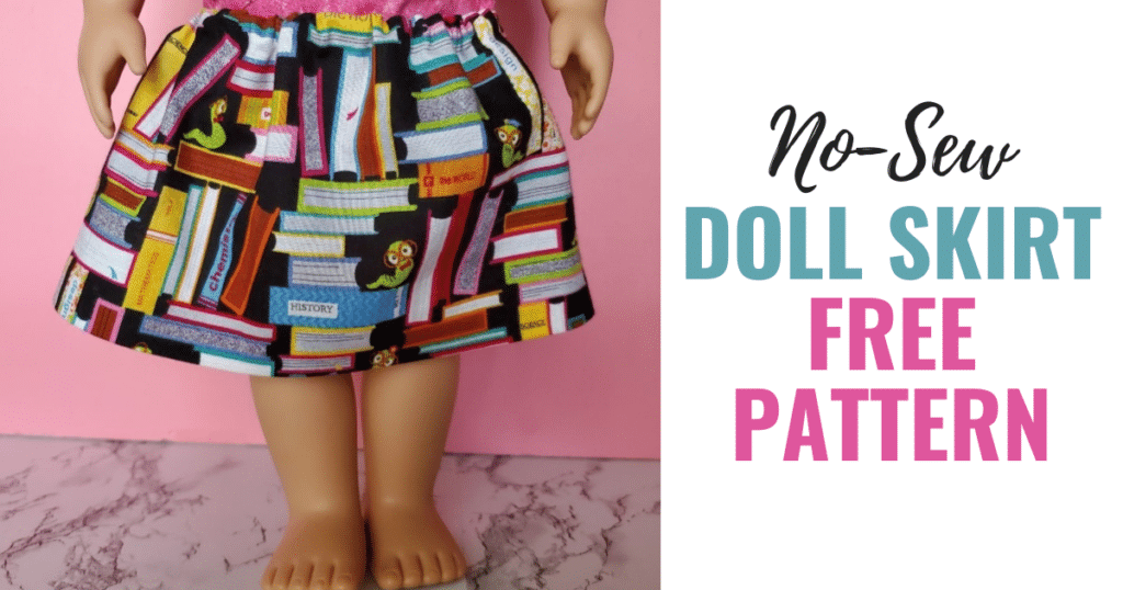 No-Sew Doll skirt Free Pattern