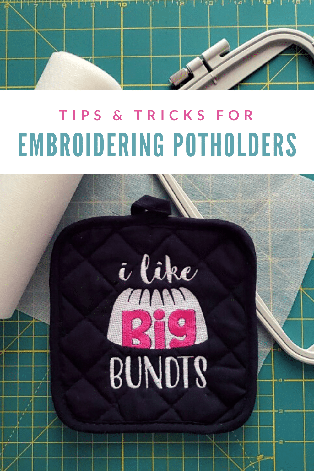 Potholder Machine Embroidery Tutorial