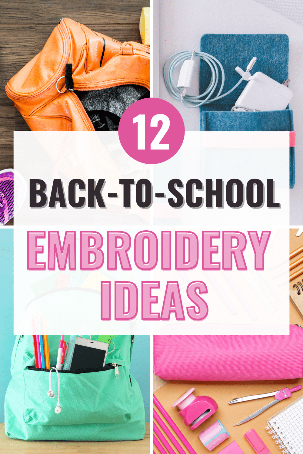 back to school embroidery ideas