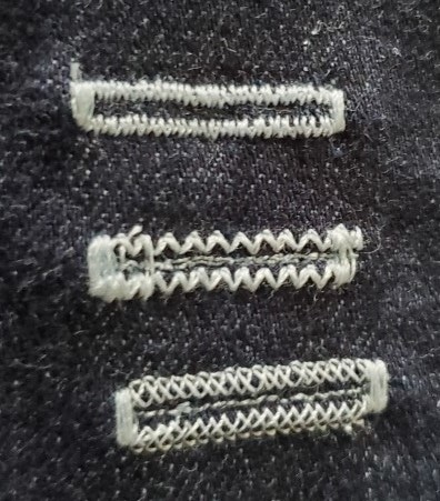 rectuangular buttonholes