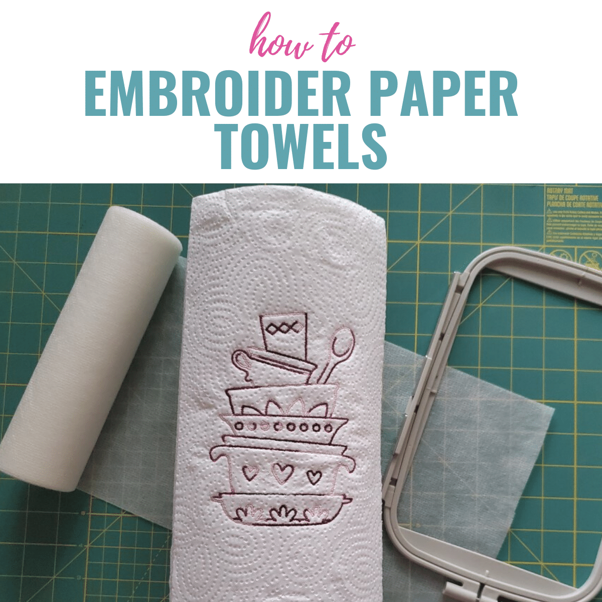 embroidered paper towels