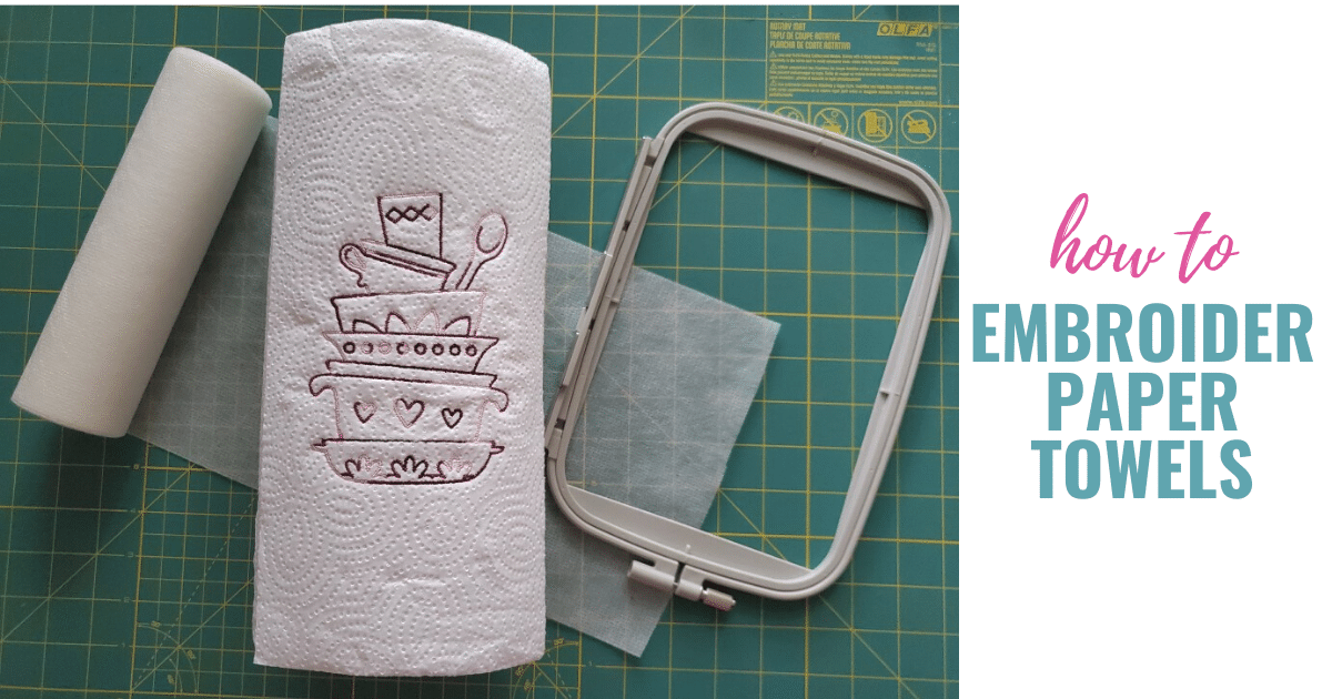 How to embroider on paper towels