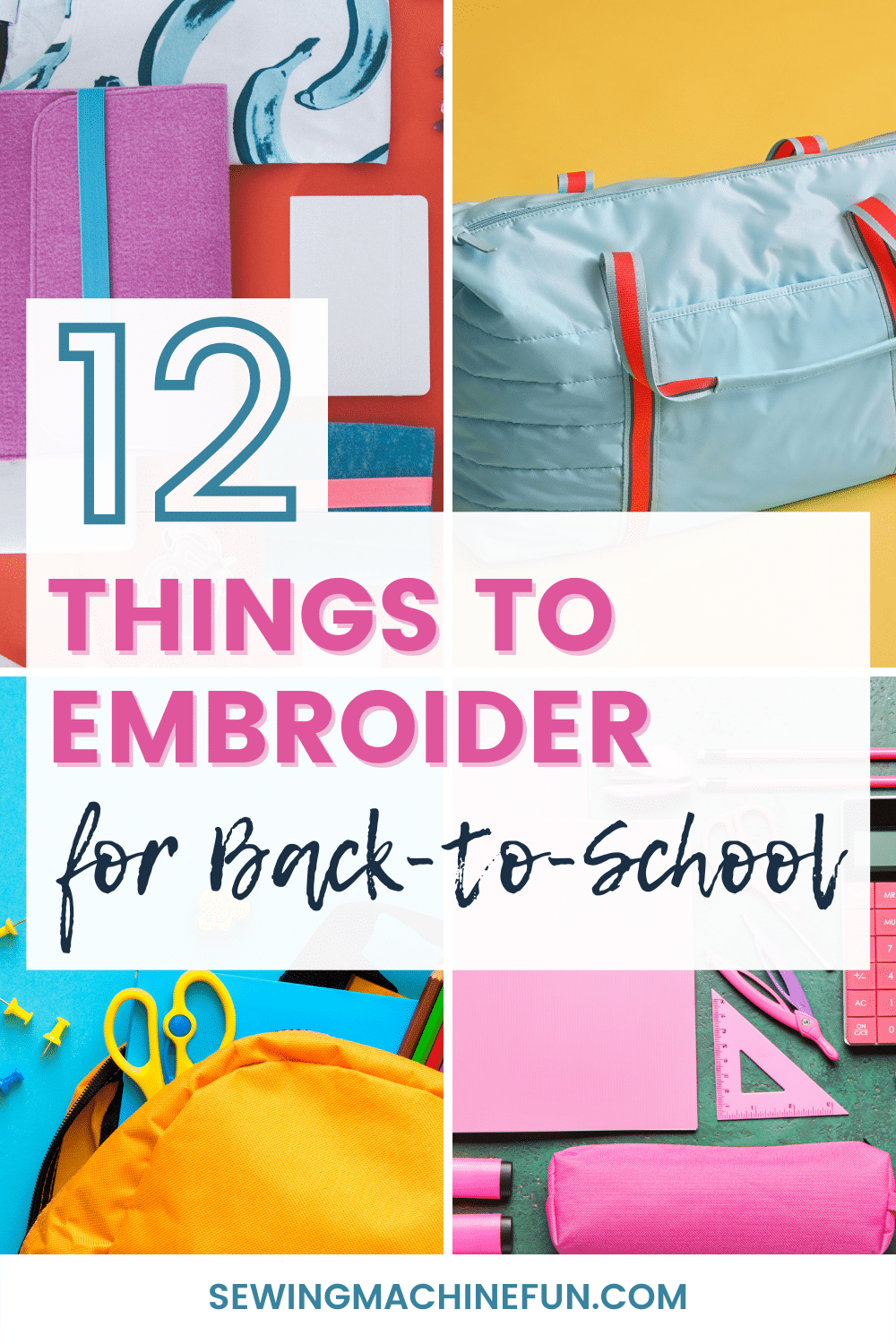 things to embroider for back to school - projects