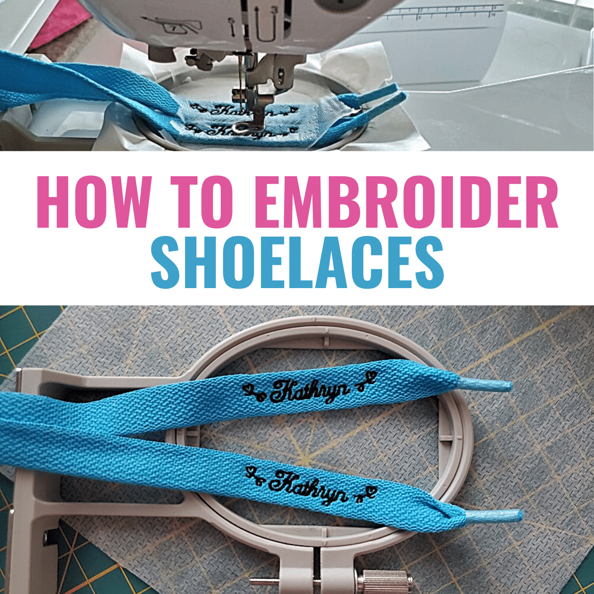 Embroider shoelaces logo