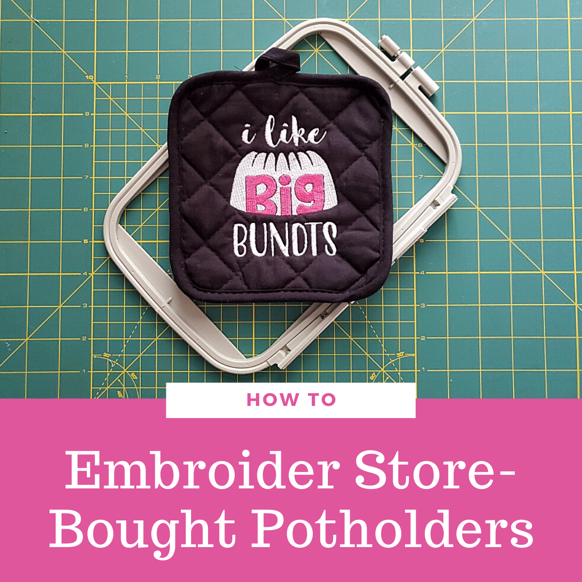 diy embroidered potholder