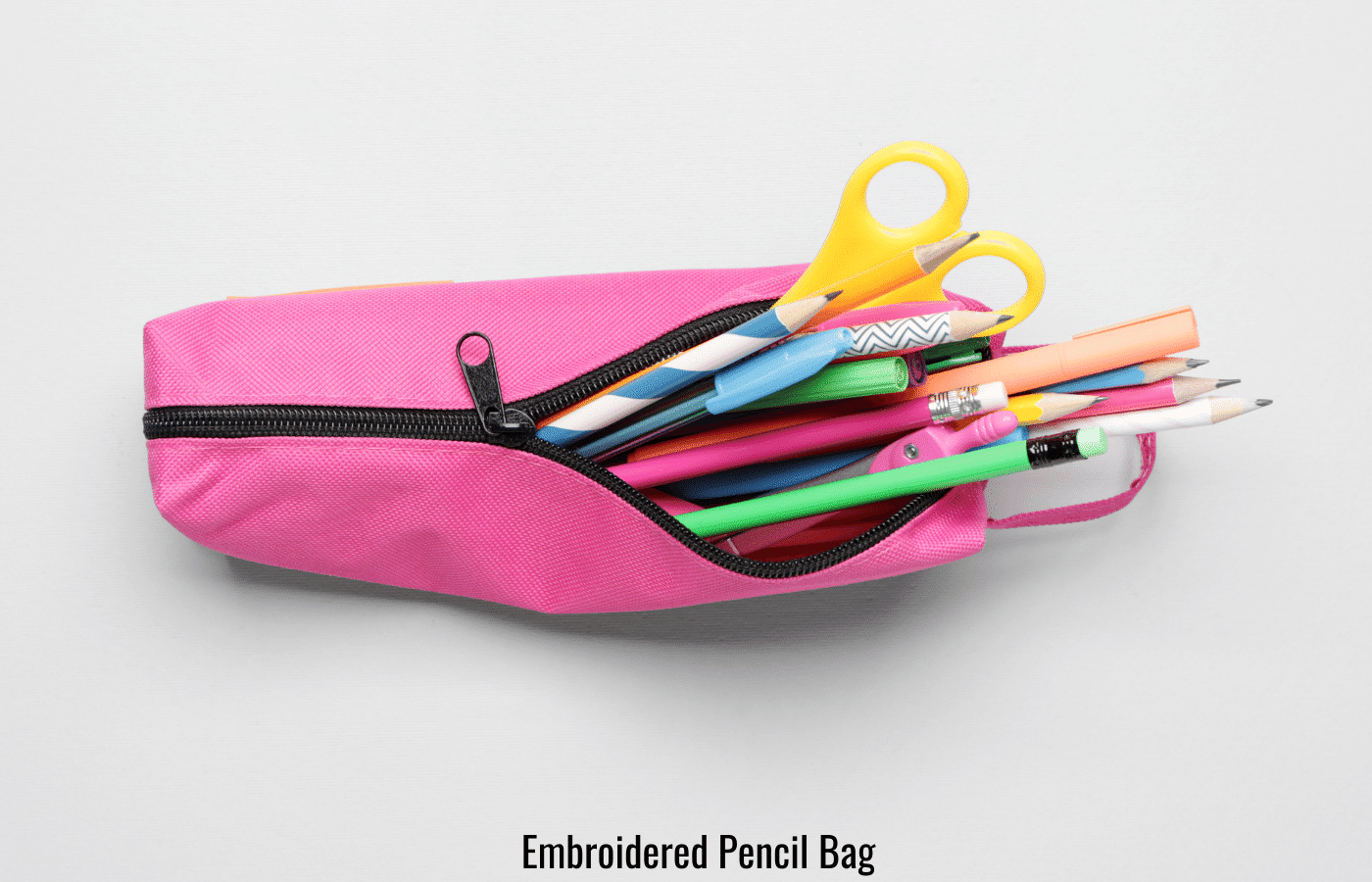 embroidered pencil bag