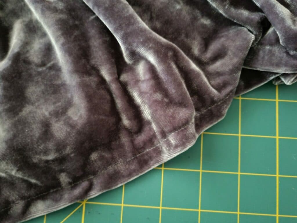 how to hem velvet