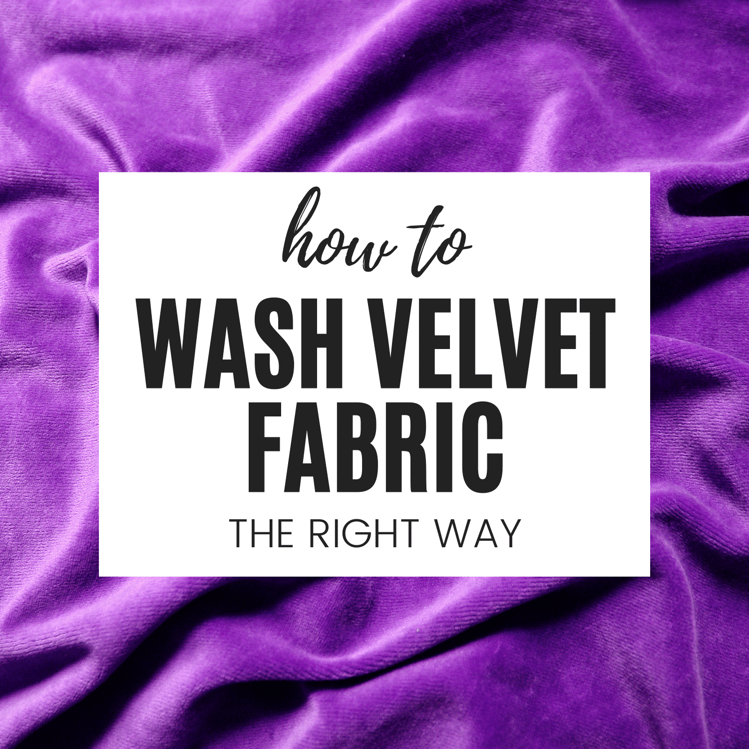 can you wash velvet fabric