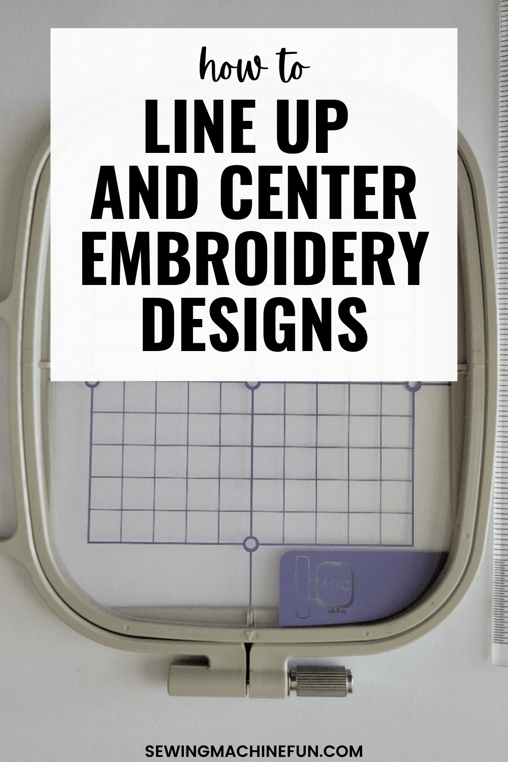 how to line up embroidery designs