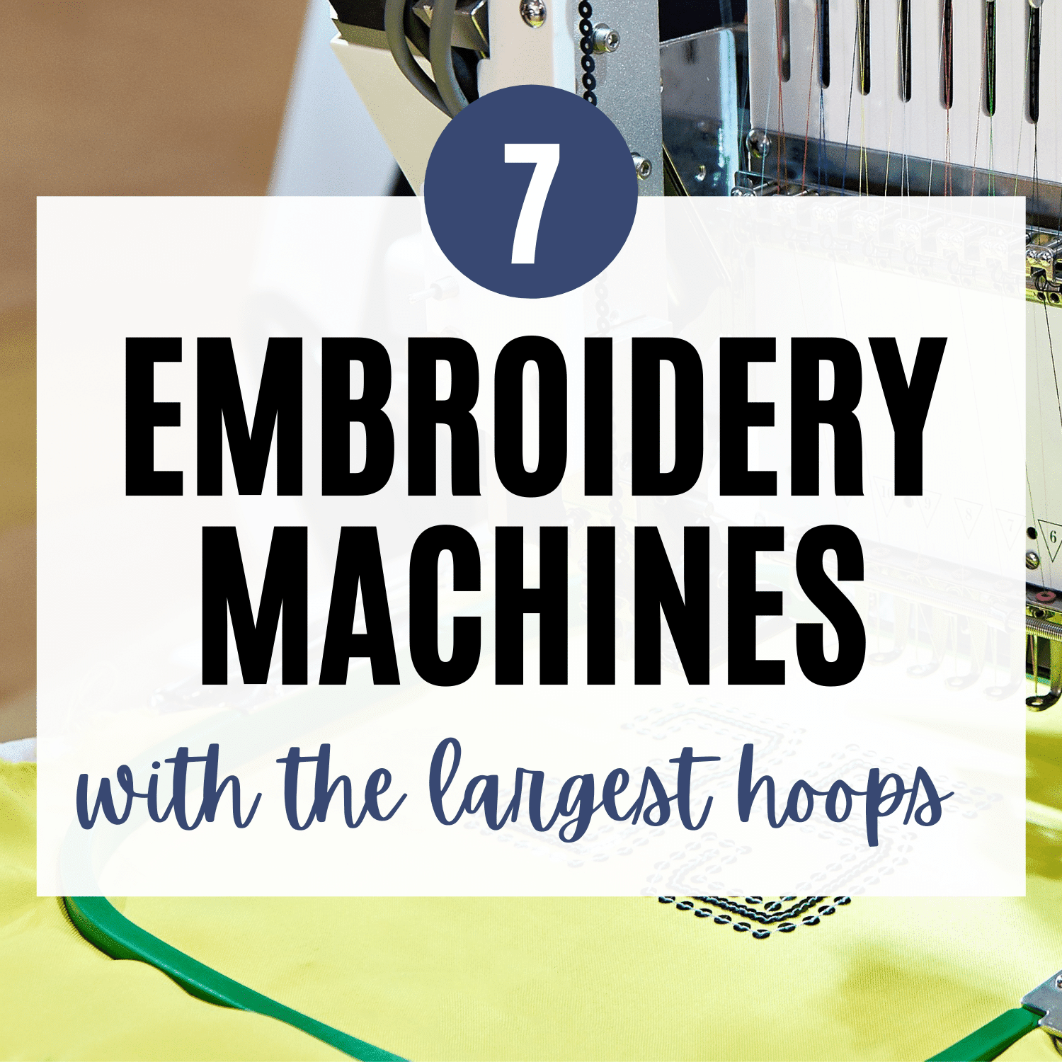 embroidery machine with largest hoop