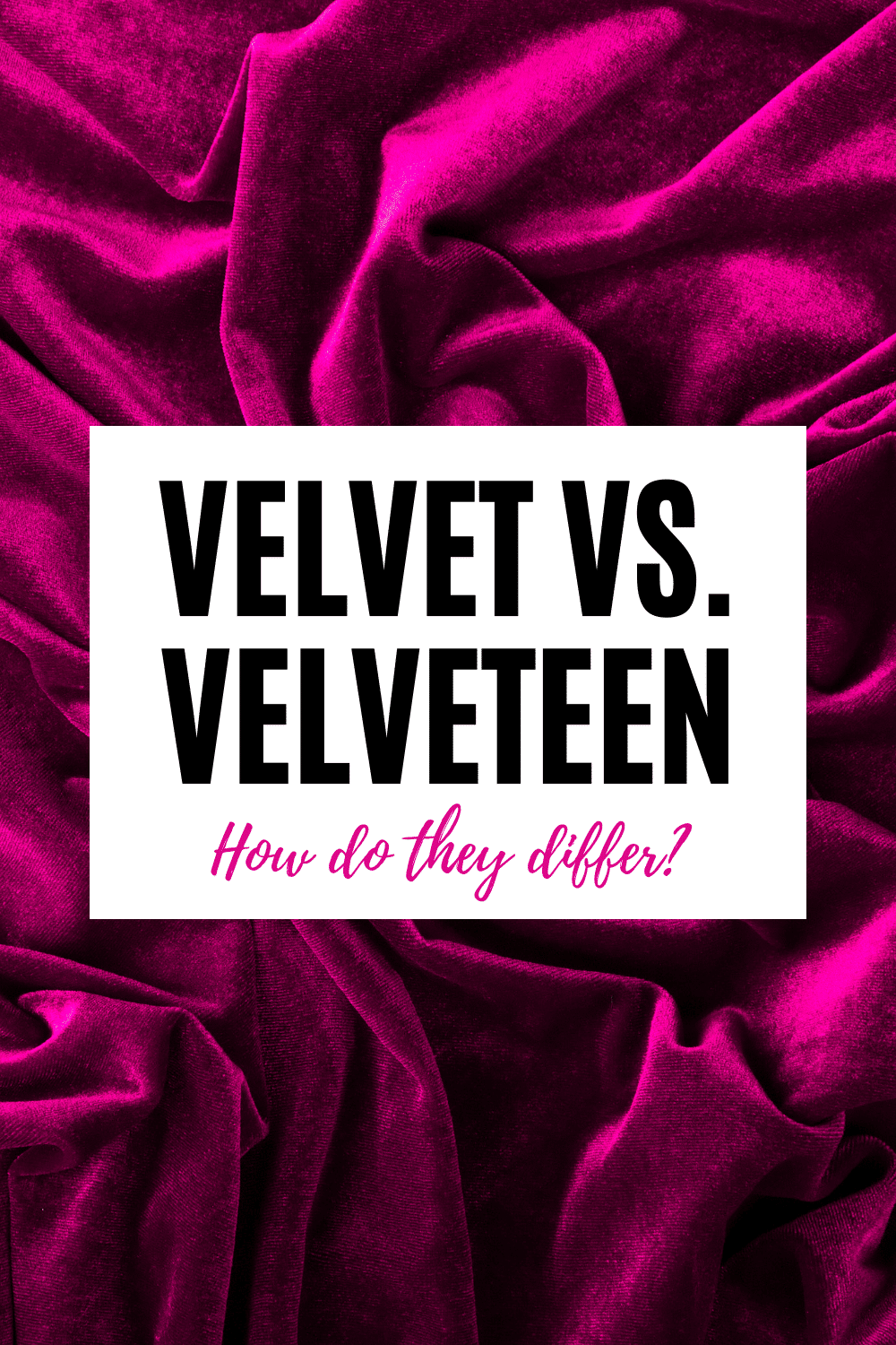 what is the difference between velvet and velveteen