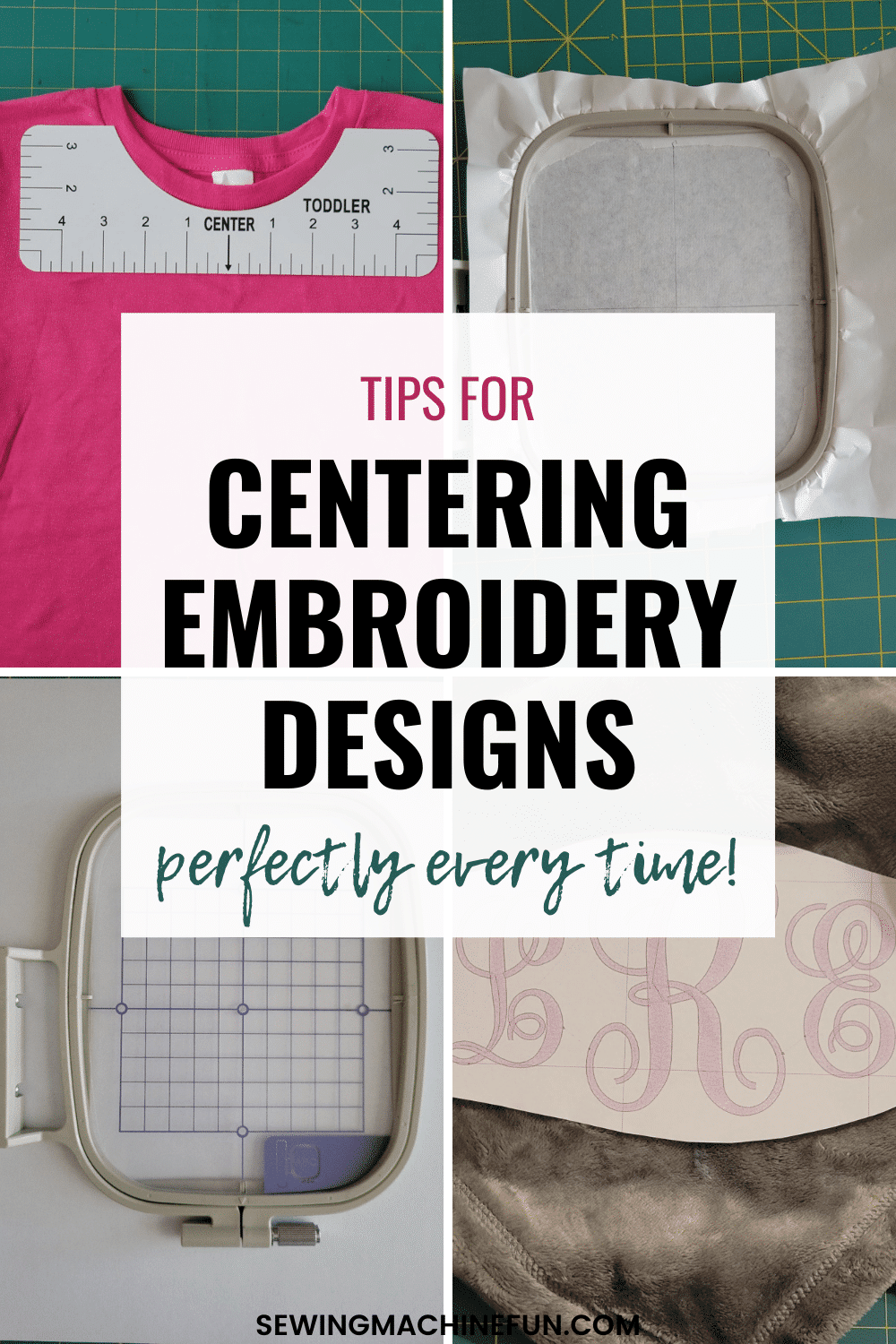 how to center machine embroidery designs