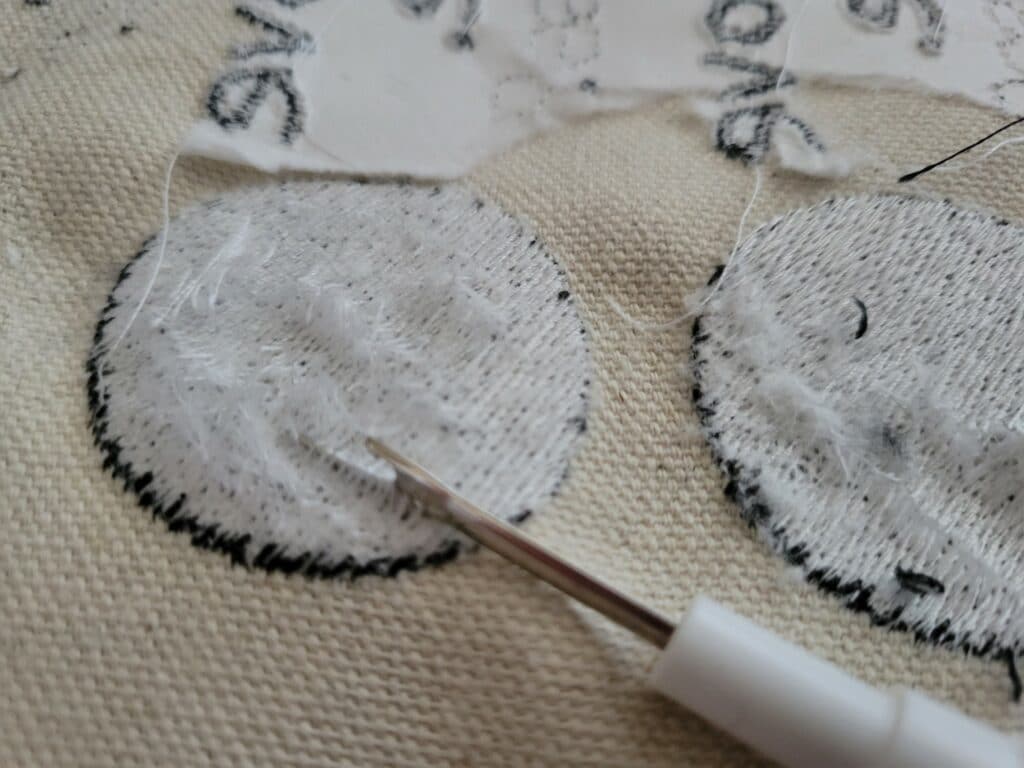 how to use a seam ripper to remove embroidery