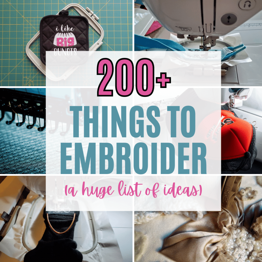 list of Things to Embroider to sell