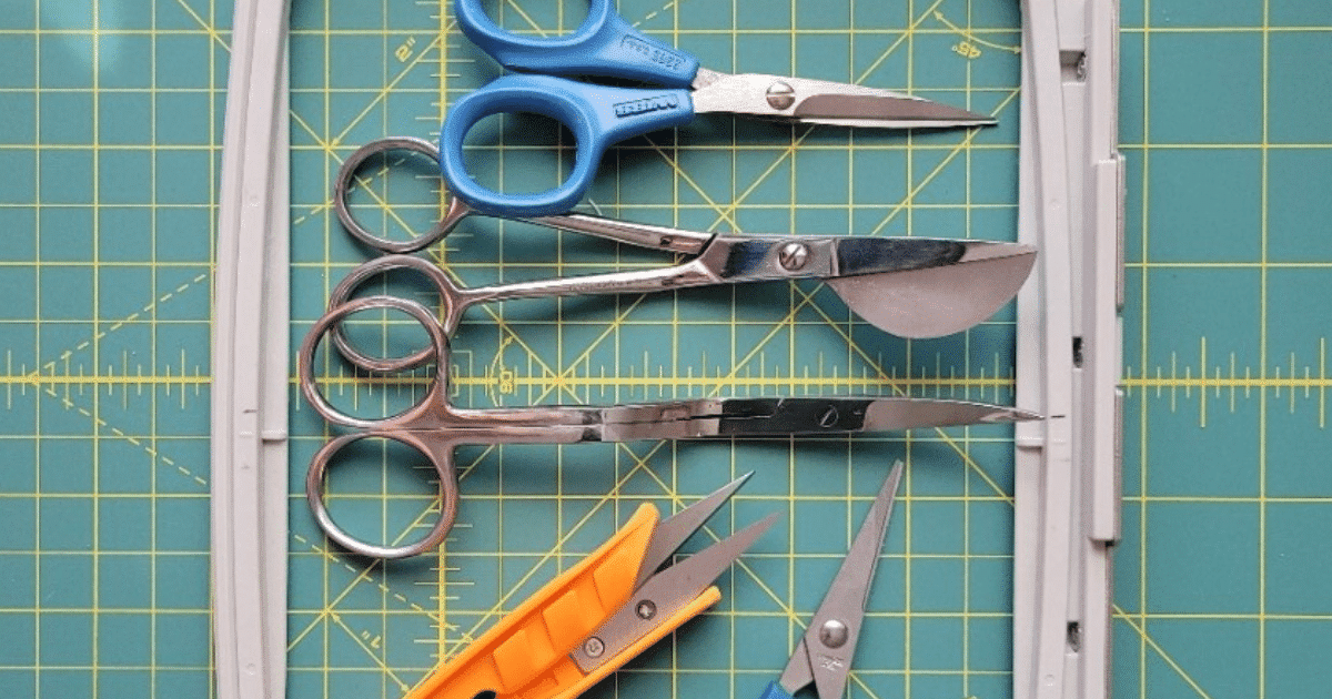 types of machine embroidery scissors