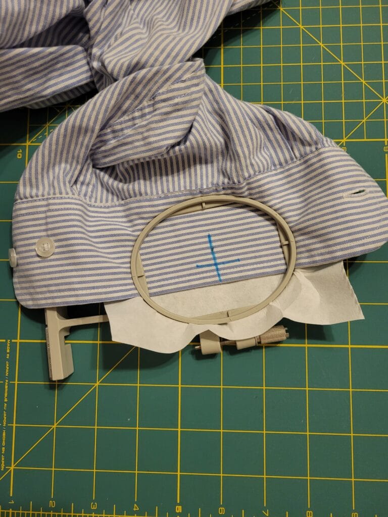 how to hoop a shirt cuff