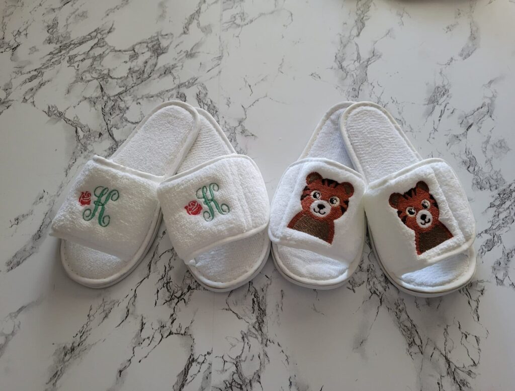 embroidered slippers