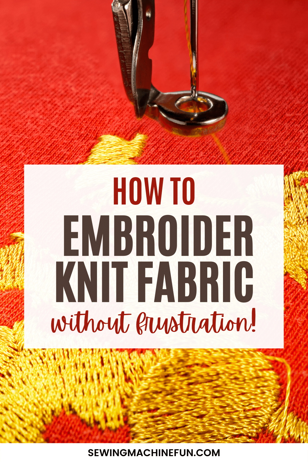 how to embroider knit fabric