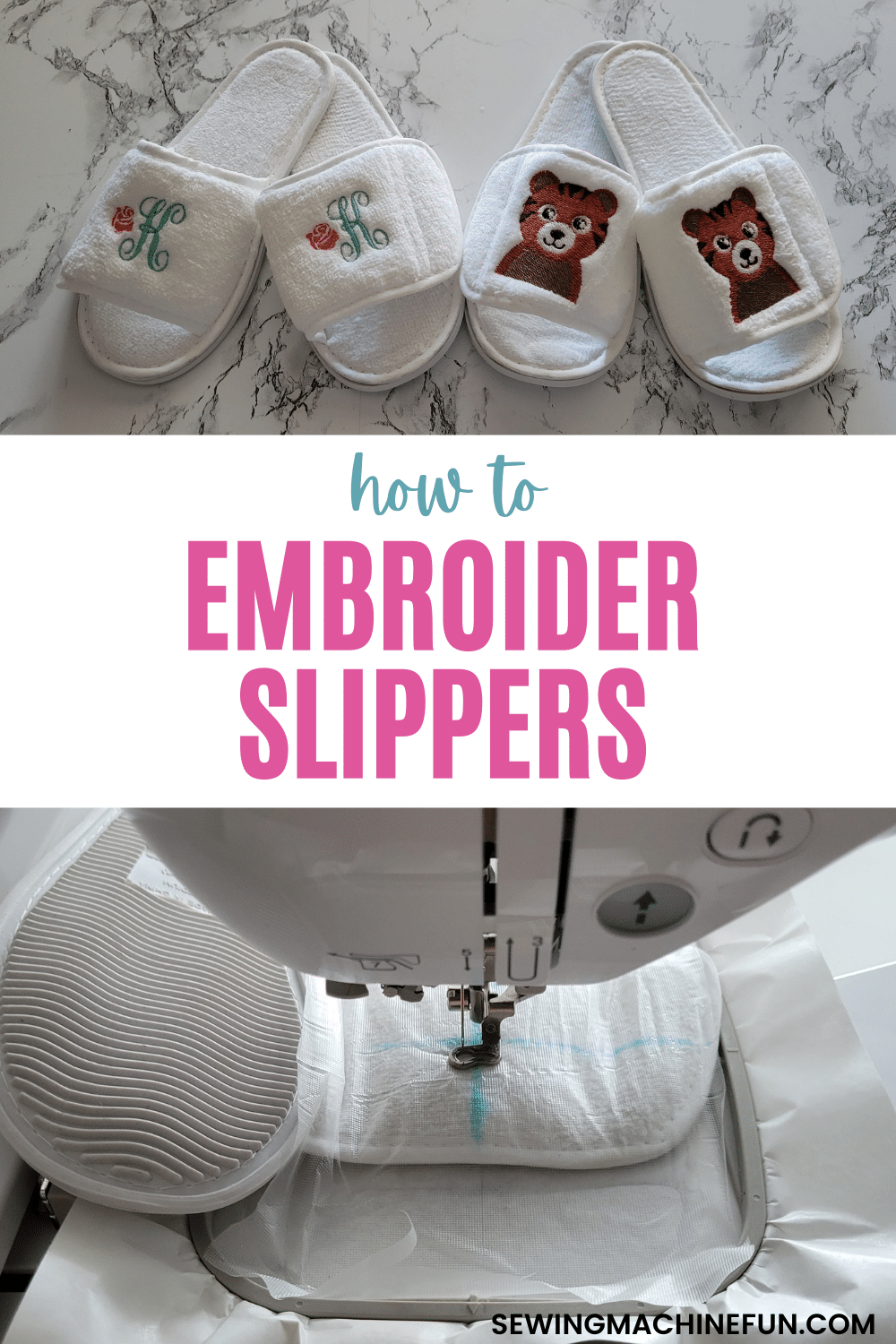 how to embroider slippers