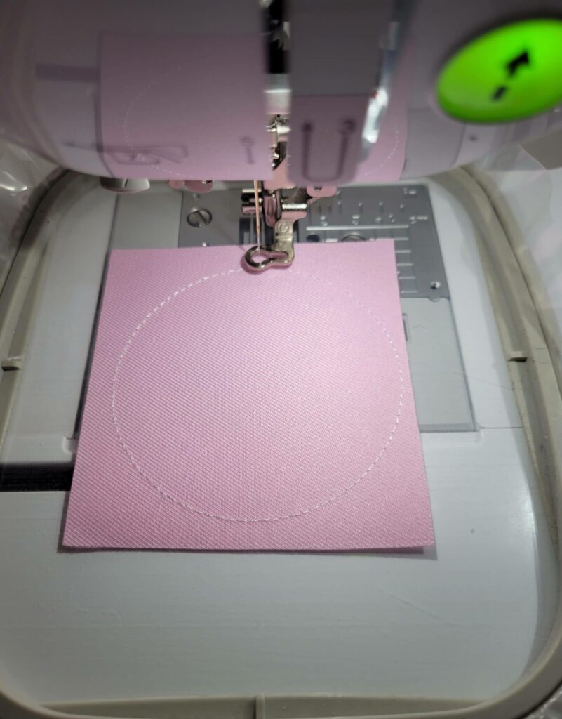 stitch tacking line