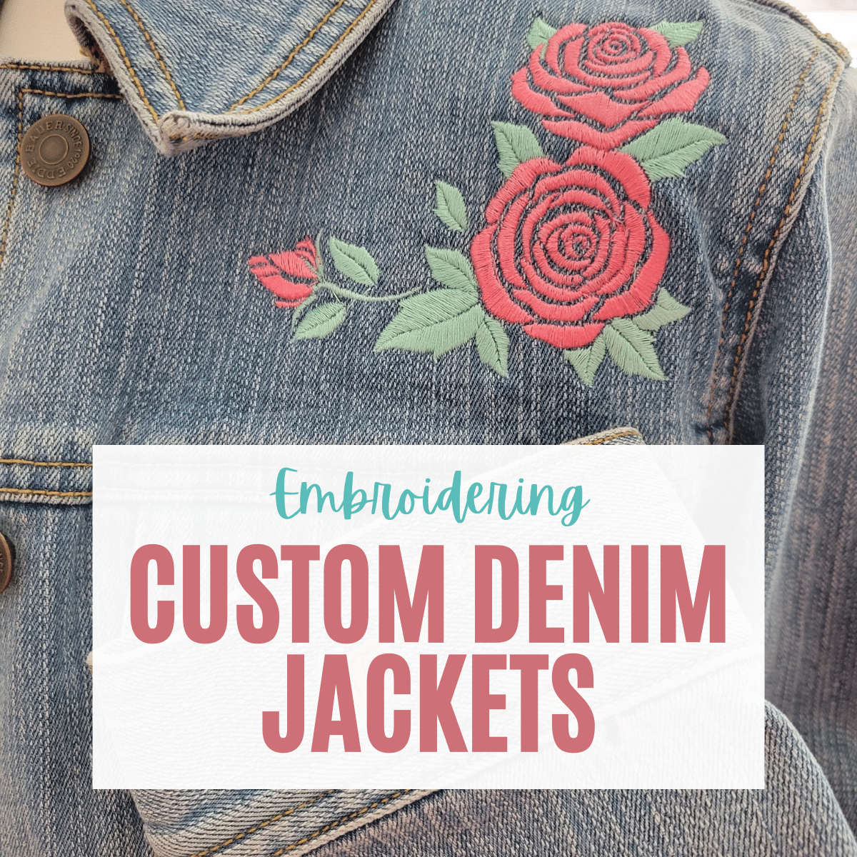 embroidery on a jeans jacket