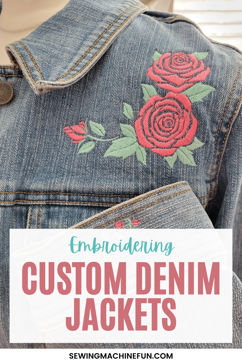 denim jacket embroidery tutorial with a machine