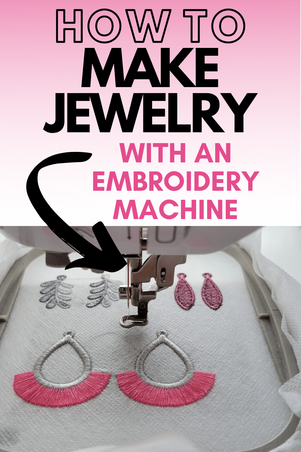 how to machine embroider jewelry