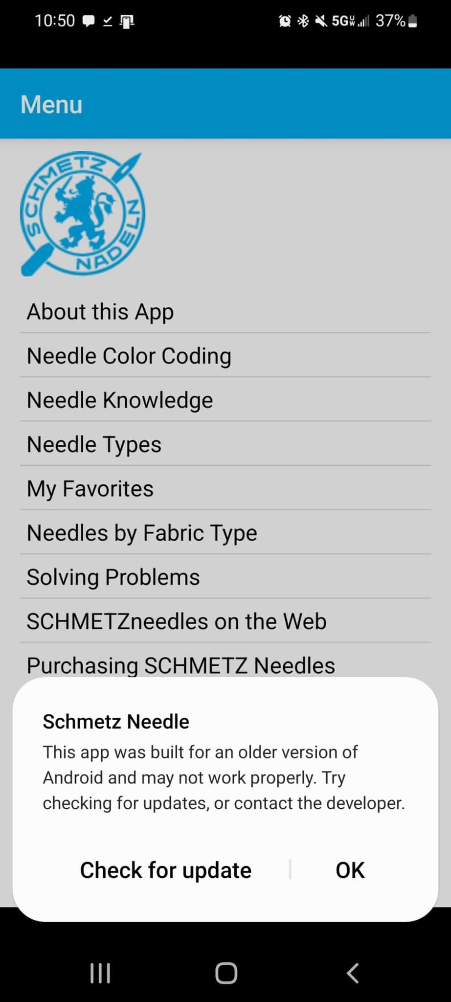 Schmetz Needle app