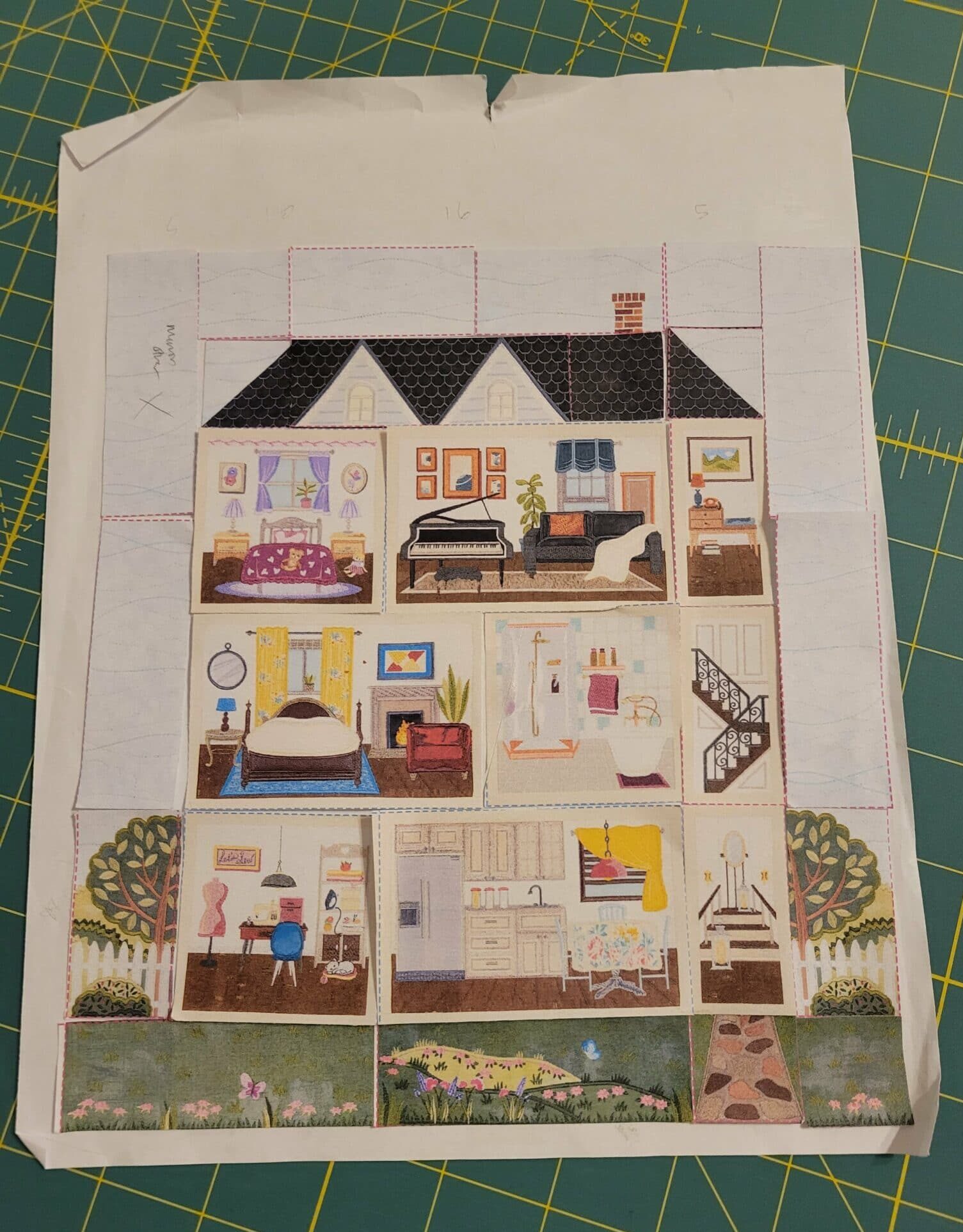 anita goodesign doll house quilt template