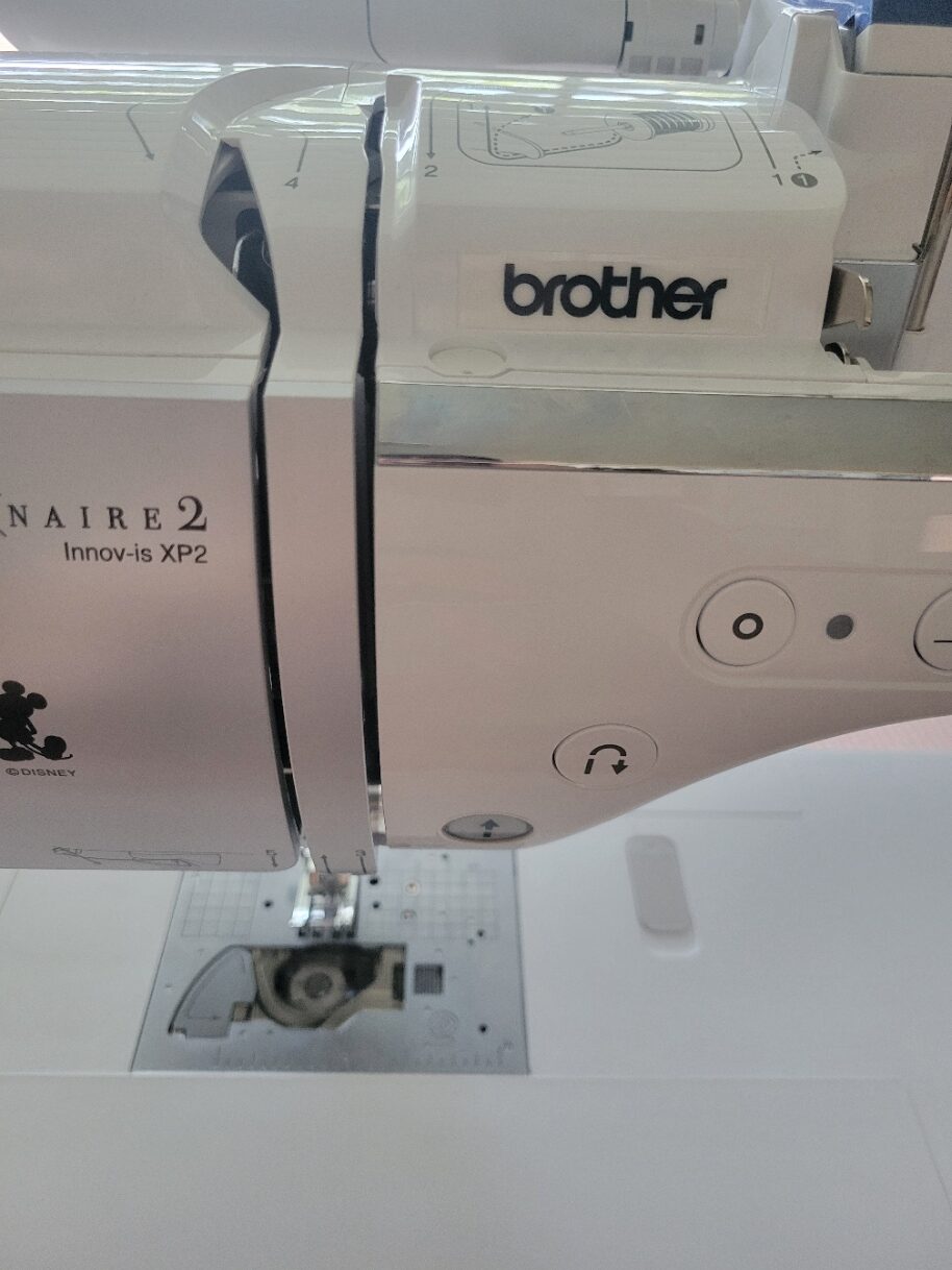 clean upper thread path and rethread embroidery machine