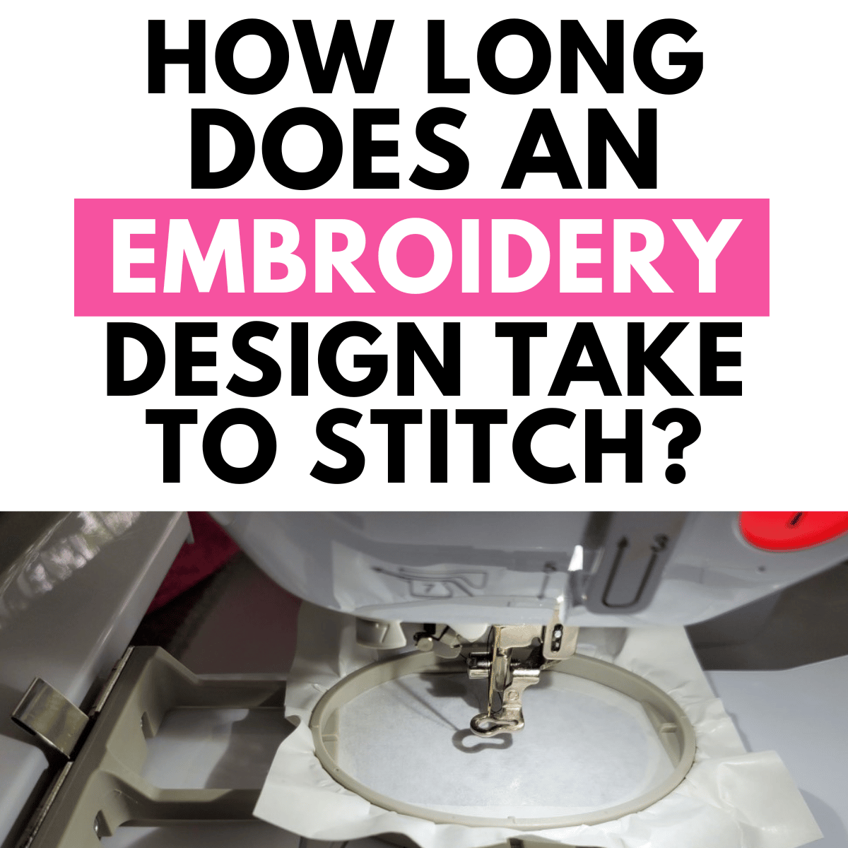 how long does it take to embroider something