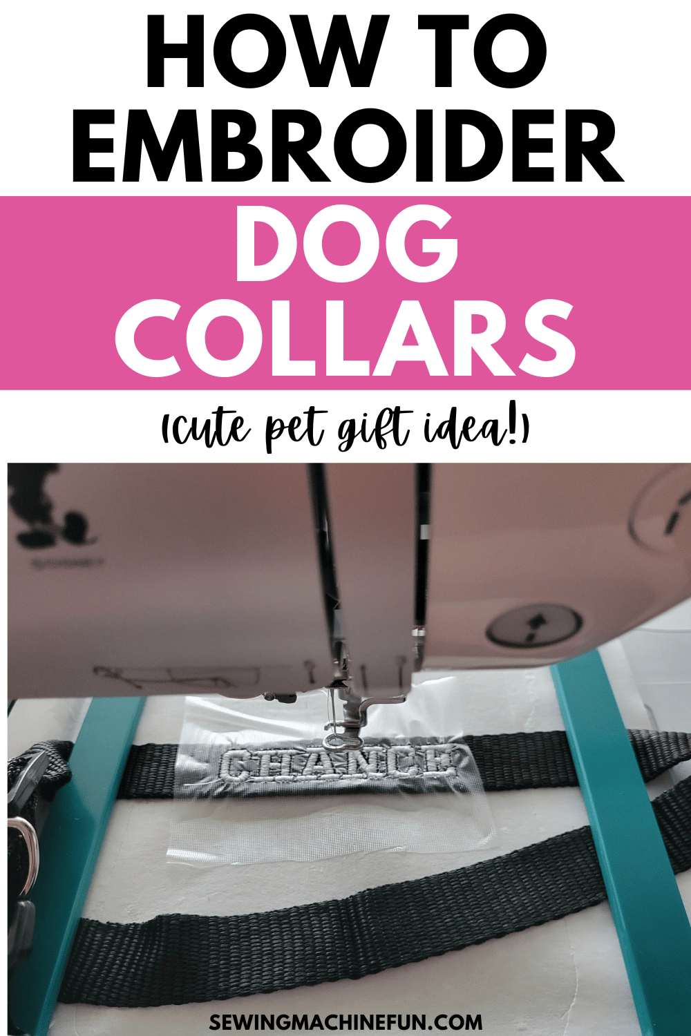 how to embroider dog collars