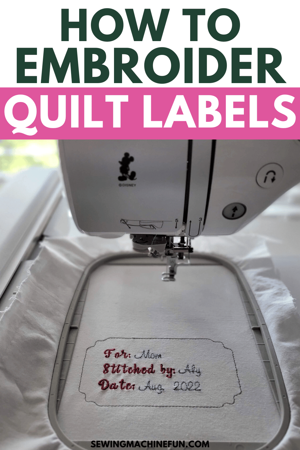 making embroidered quilt labels