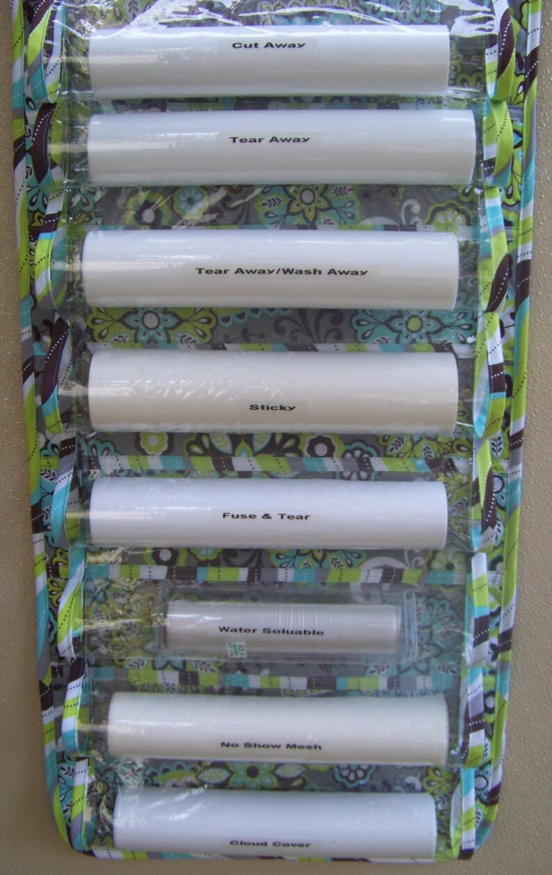 embroidery stabilizer organizer pattern