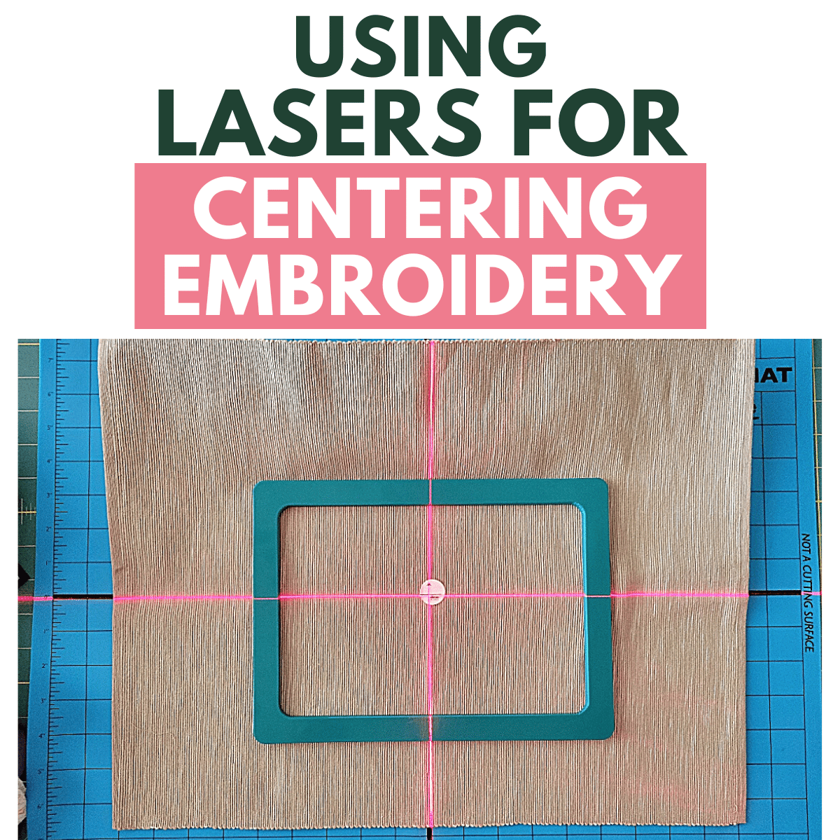 tips for laser alignment in embroidery