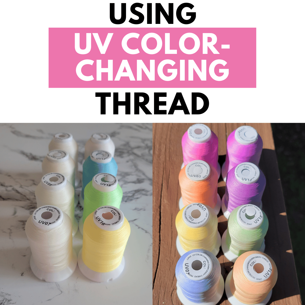 tips for uv color-changing embroidery thread