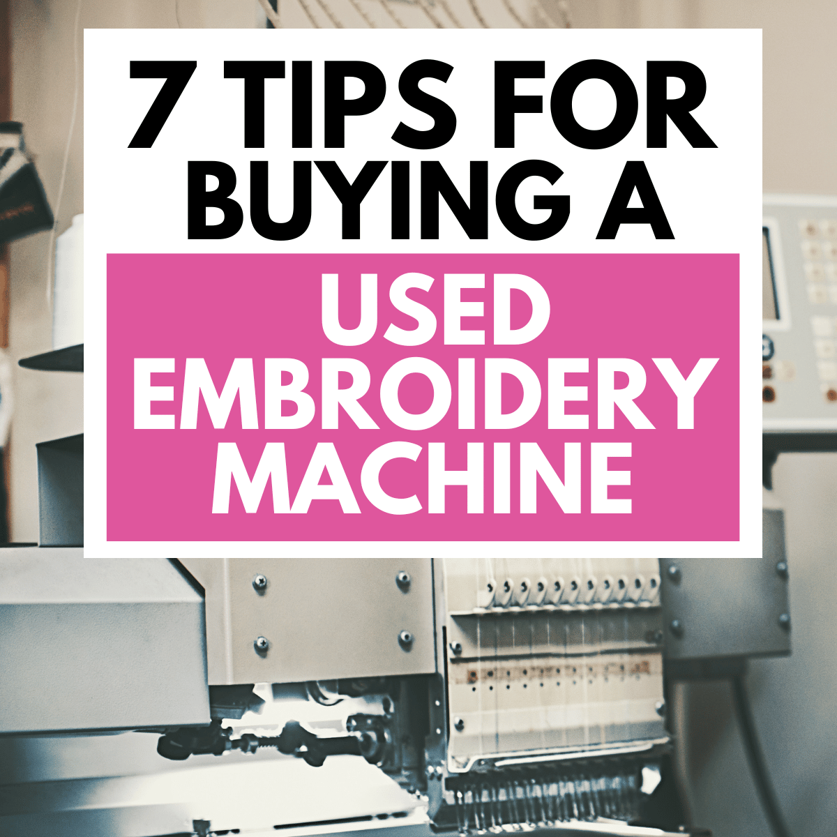 buy a used embroidery machine for sale