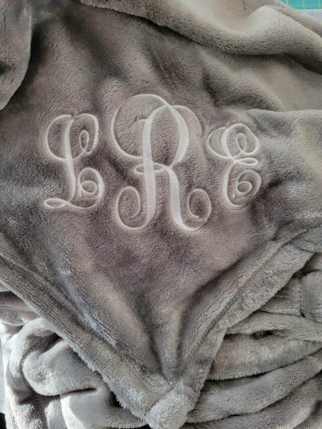 embroidered blanket